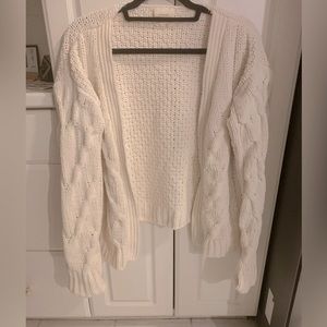 White/Cream Knit Sweater. Size L. Never worn